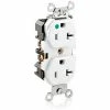 Leviton 8300-HW 20A, 125V, Duplex Receptacle, White - Pkg Qty 10 -Switches, Receptacles & Sensors Sales LEV 8300 HW