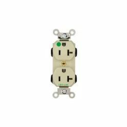 Leviton 8300-I 20a, 125v, Duplex Receptacle, Ivory - Pkg Qty 10