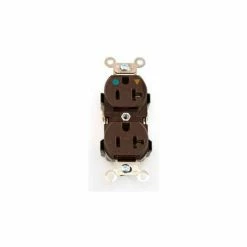 Leviton 8300-Igb Duplex Receptacle, Straight Blade, Isolated Ground, Brown - Pkg Qty 10