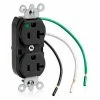 Leviton 8300-Le 20a, 125v, Slim Body Duplex Receptacle, Grounding, Black - Pkg Qty 10 -Switches, Receptacles & Sensors Sales LEV 8300 LE