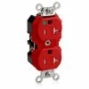 Leviton 8300-Sgr Duplex Receptacle, Straight Blade, Self Grounding, Red - Pkg Qty 10 -Switches, Receptacles & Sensors Sales LEV 8300 SGR