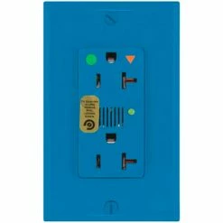 Leviton 8380-Igb Decora Dplx Surge Prot Recpt, Iso Grd, Ind Lht & Alarm 20a, Blue