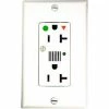 Leviton 8380-Igw Decora Dplx Surge Prot Recpt Iso Grd, Ind Lht & Alarm 20a, White -Switches, Receptacles & Sensors Sales LEV 8380 IGW