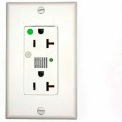 Leviton 8380-W Decora Dplx Surge Prot Recpt, Indicator Light & Alarm, 20a, White