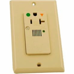 Leviton 8381-Igi Decora Sngl Surge Prot Recpt Iso Grd, Ind Lht & Alarm 20a Ivory