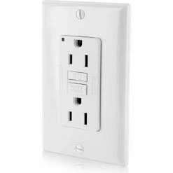 Leviton GFNT1-W 15A SmartlockPro Self-Test GFCI Duplex Recpt, Ind Light, Wire Leads, White