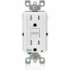 Leviton GFWT1-W 15A SmartlockPro Self-Test GFCI Duplex Receptacle, Weather & Tamper Resistant, White -Switches, Receptacles & Sensors Sales LEV 8895 W