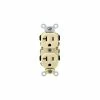 Leviton BR20-I 20A, 125V, Duplex Receptacle, Self Grounding, Ivory - Pkg Qty 10 -Switches, Receptacles & Sensors Sales LEV BR20 I