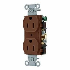 Leviton CR015 15A, 125V, Slim Body Duplex Receptacle,, Brown - Pkg Qty 10