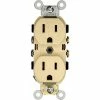 Leviton CR015-I 15A, 125V, Slim Body Duplex Receptacle,, Ivory - Pkg Qty 10 -Switches, Receptacles & Sensors Sales LEV CR015 I