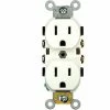 Leviton CR015-W 15A, 125V, Slim Body Duplex Receptacle,, White - Pkg Qty 10 1 Leviton CR015-W 15A, 125V, Slim Body Duplex Receptacle,, White - Pkg Qty 10 -Switches, Receptacles & Sensors Sales LEV CR015 W
