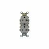 Leviton CR020-GY 20A, 125V, Slim Body Duplex Receptacle, Gray - Pkg Qty 10 -Switches, Receptacles & Sensors Sales LEV CR020 GY