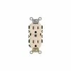Leviton CR15-T 15 Amp-125 Volt, Duplex, Straight Blade Receptacle, Light Almond - Pkg Qty 10 -Switches, Receptacles & Sensors Sales LEV CR15 T