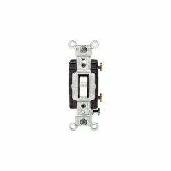 Leviton CS115-2W 15 Amp, 120/277 Volt, Single-Pole, Grounding, Side Wired,White - Pkg Qty 10