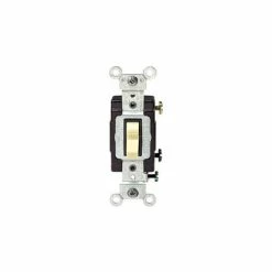 Leviton CS120-2T 20 Amp, 120/277 Volt, Single Pole Side Wired Switch, Lt Almond - Pkg Qty 10
