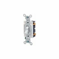 Leviton CS120-2W 20 Amp, 120/277 Volt, Single-Pole, Grounding, Side Wired,White - Pkg Qty 10