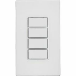 Leviton The Decora Smart WiFi 4-Button Controller provides in wall sophisticated control of multiple devices -Switches, Receptacles & Sensors Sales LEV DW4BC 1BW