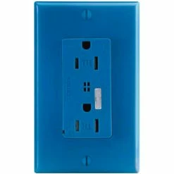 Leviton T5280-B Tamper Resistant Decora Duplex Surge Suppressor Recpt, 15a, Blue