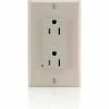 Leviton T5280-T Tamper Resist. Decora Dplx Surge Suppressor Recpt 15a, Lt. Alm. -Switches, Receptacles & Sensors Sales LEV T5280 T