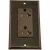 Leviton T5380-E Tamper Resistant Decora Duplex Surge Suppressor Recpt 20a, Black -Switches, Receptacles & Sensors Sales LEV T5380 E
