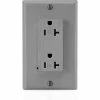 Leviton T5380-Gy Tamper Resistant Decora Duplex Surge Suppressor Recpt 20a, Gray -Switches, Receptacles & Sensors Sales LEV T5380 GY