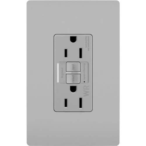 Legrand® Radiant® Weather Resistant Receptacle, 15A, 125V, Gray 3 Legrand® Radiant® Weather Resistant Receptacle, 15A, 125V, Gray