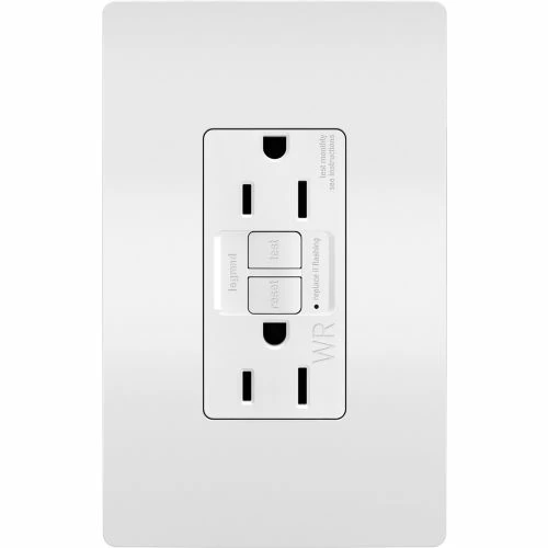 Legrand® Radiant® Weather Resistant Receptacle, 15A, 125V, White 3 Legrand® Radiant® Weather Resistant Receptacle, 15A, 125V, White