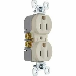 Legrand® Trademaster® Tamper Resistant Duplex Receptacle, 15A, 125V, Light Almond - Pkg Qty 10