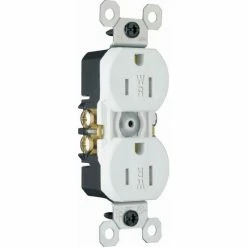 Legrand® Trademaster® Weather Resistant Duplex Receptacle, 15A, 125V, White - Pkg Qty 10