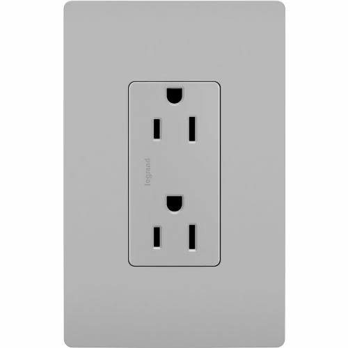 Legrand® Radiant® Outlet, Double Pole, 15A, 120V, Gray - Pkg Qty 10 3 Legrand® Radiant® Outlet, Double Pole, 15A, 120V, Gray - Pkg Qty 10