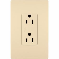 Legrand® Radiant® Outlet, Double Pole, 15A, 125V, Ivory - Pkg Qty 10