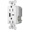 Legrand® Radiant® Ultra Fast USB Type AC Outlet, 15A, White - Pkg Qty 10 -Switches, Receptacles & Sensors Sales LG7 R26USBAC6W 1