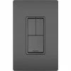 Legrand® Radiant® Two Single Pole Switches, Black -Switches, Receptacles & Sensors Sales LG7 RCD113BK 1