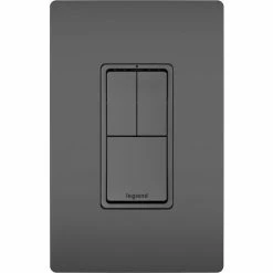 Legrand® Radiant® Two Single Pole Switches, Black