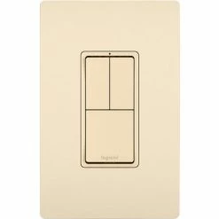 Legrand® Radiant® Two Single Pole Switches & Single Pole/3-Way Switch, Light Almond