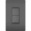 Legrand® Radiant® Two Single Pole Switches W/ One Gang, Black -Switches, Receptacles & Sensors Sales LG7 RCD11BK 1