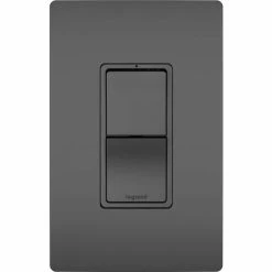 Legrand® Radiant® Two Single Pole 3 Way Switches, Black
