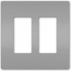 Legrand® Radiant® Two Gang Screwless Wall Plate, Gray