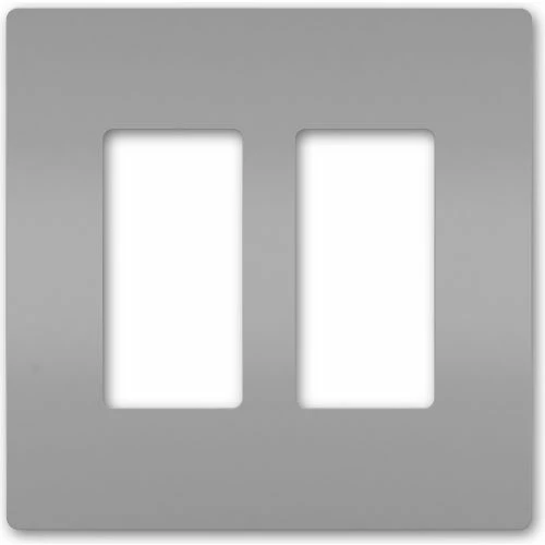 Legrand® Radiant® Two Gang Screwless Wall Plate, Gray 3 Legrand® Radiant® Two Gang Screwless Wall Plate, Gray