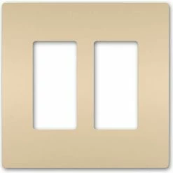 Legrand® Radiant® Two Gang Screwless Wall Plate, Ivory