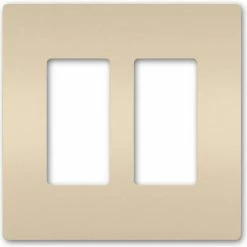 Legrand® Radiant® Two Gang Screwless Wall Plate, Light Almond
