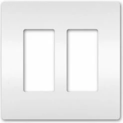 Legrand® Radiant® Two Gang Screwless Wall Plate, White