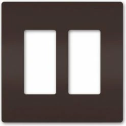 Legrand® Radiant® Two Gang Screwless Wall Plate, Brown