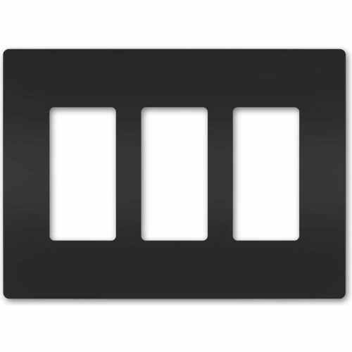 Legrand® Radiant® Three Gang Screwless Wall Plate, Black 3 Legrand® Radiant® Three Gang Screwless Wall Plate, Black