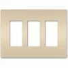 Legrand® Radiant® Three Gang Screwless Wall Plate, Light Almont -Switches, Receptacles & Sensors Sales LG7 RWP263LA 1