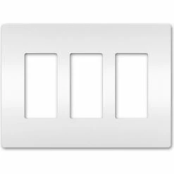 Legrand® Radiant® Three Gang Screwless Wall Plate, White