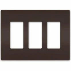 Legrand® Radiant® Three Gang Screwless Wall Plate, Brown