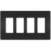 Legrand® Radiant® Four Gang Screwless Wall Plate, Black 1 Legrand® Radiant® Four Gang Screwless Wall Plate, Black -Switches, Receptacles & Sensors Sales LG7 RWP264BK 1