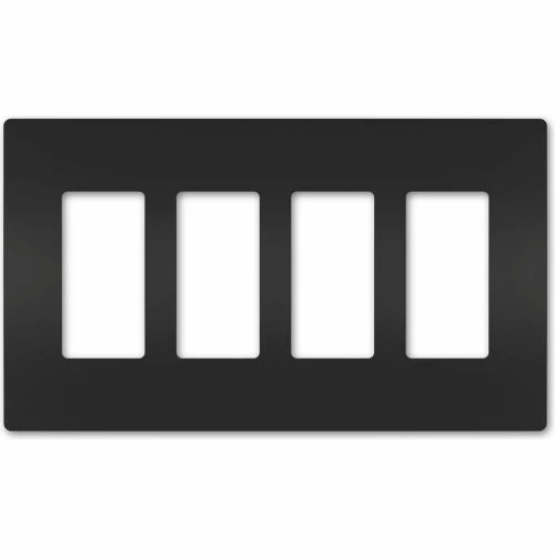 Legrand® Radiant® Four Gang Screwless Wall Plate, Black 3 Legrand® Radiant® Four Gang Screwless Wall Plate, Black