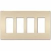 Legrand® Radiant® Four Gang Screwless Wall Plate, Almond -Switches, Receptacles & Sensors Sales LG7 RWP264LA 1